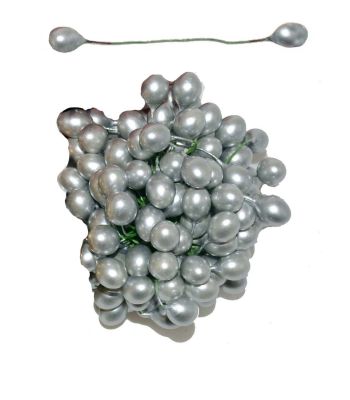 Holly Berries  9mm  - SILVER - Box of 10 gross 